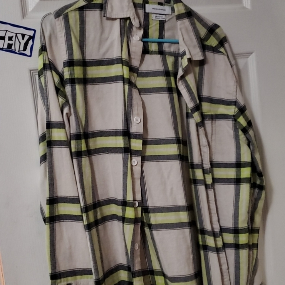 Light colored button plaid